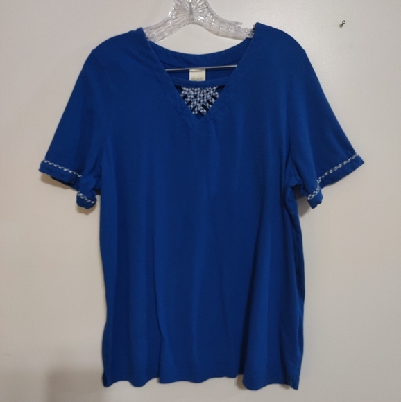 Blair XL Womens Top Relaxed Style Tees Blue T-shirt - Picture 1 of 9
